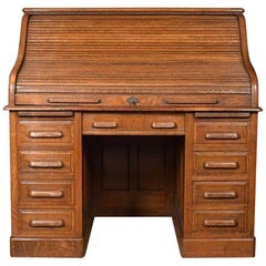 Antique Oak Roll Top Desk with Swing Sides by Derby, Boston, Mass ... Antique Oak Roll Top Desk with Swing Sides by Derby, Boston, Mass ...
