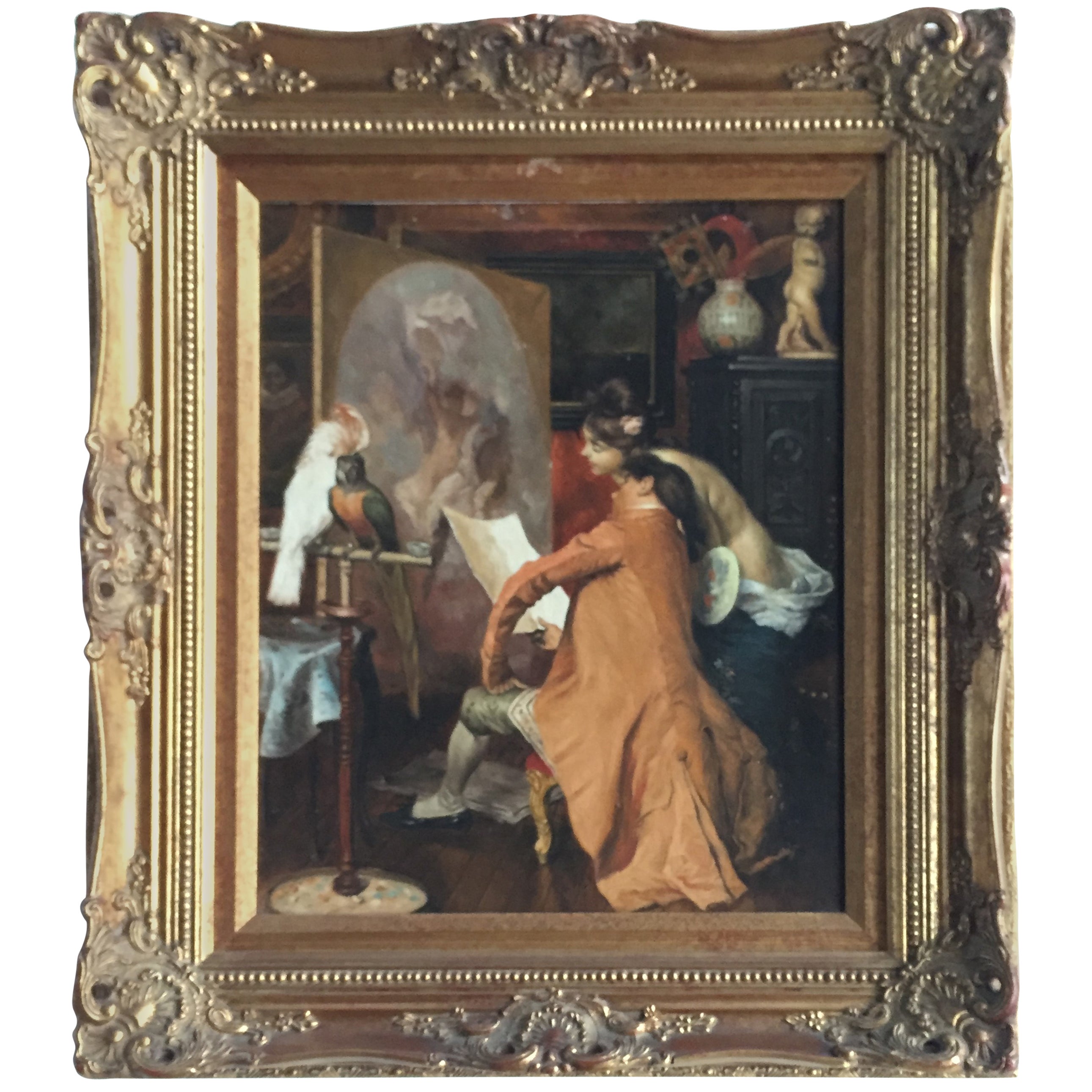 Th Century Dutch Oil Painting Attributed Adriaen Van Ostade Framed