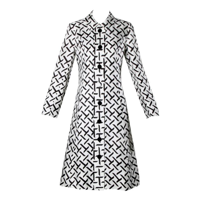 I. Magnin silk coat, 1960s