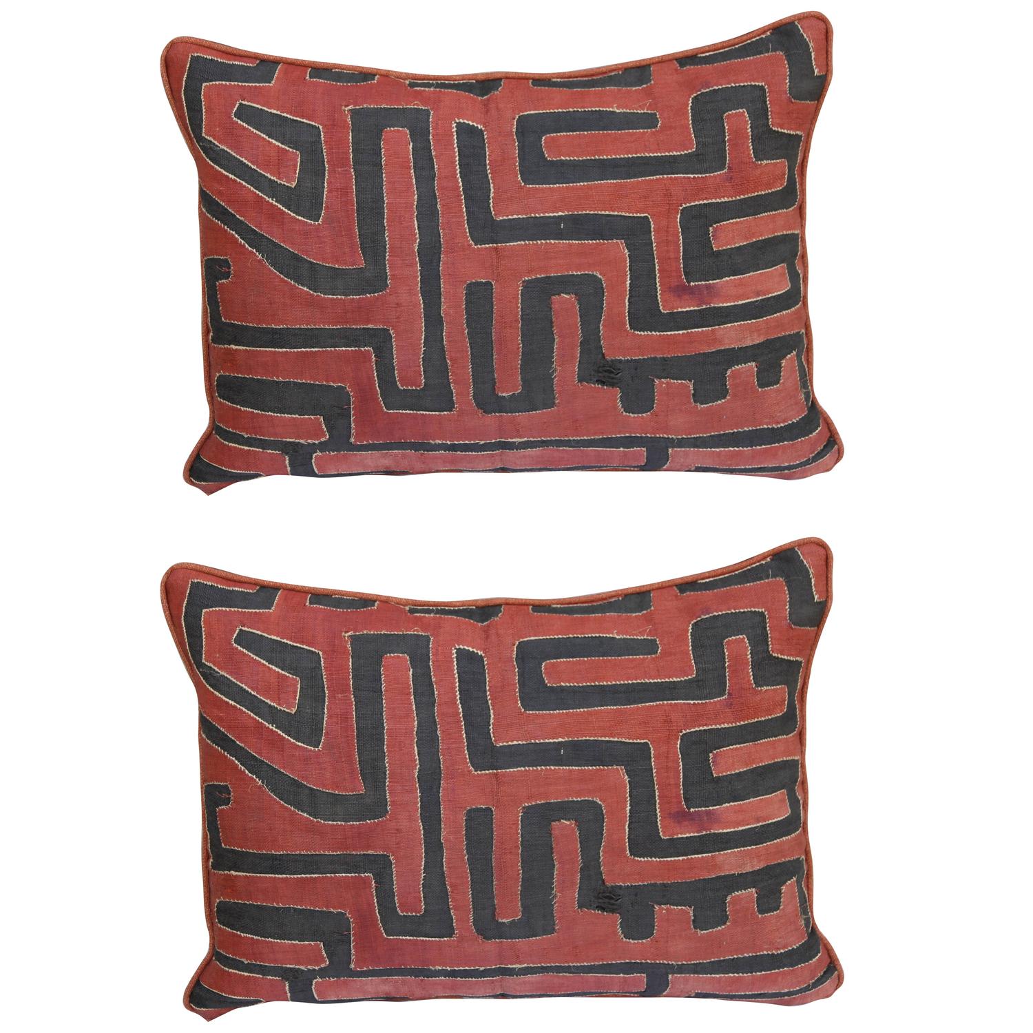 Kuba cloth pillows, 1940s