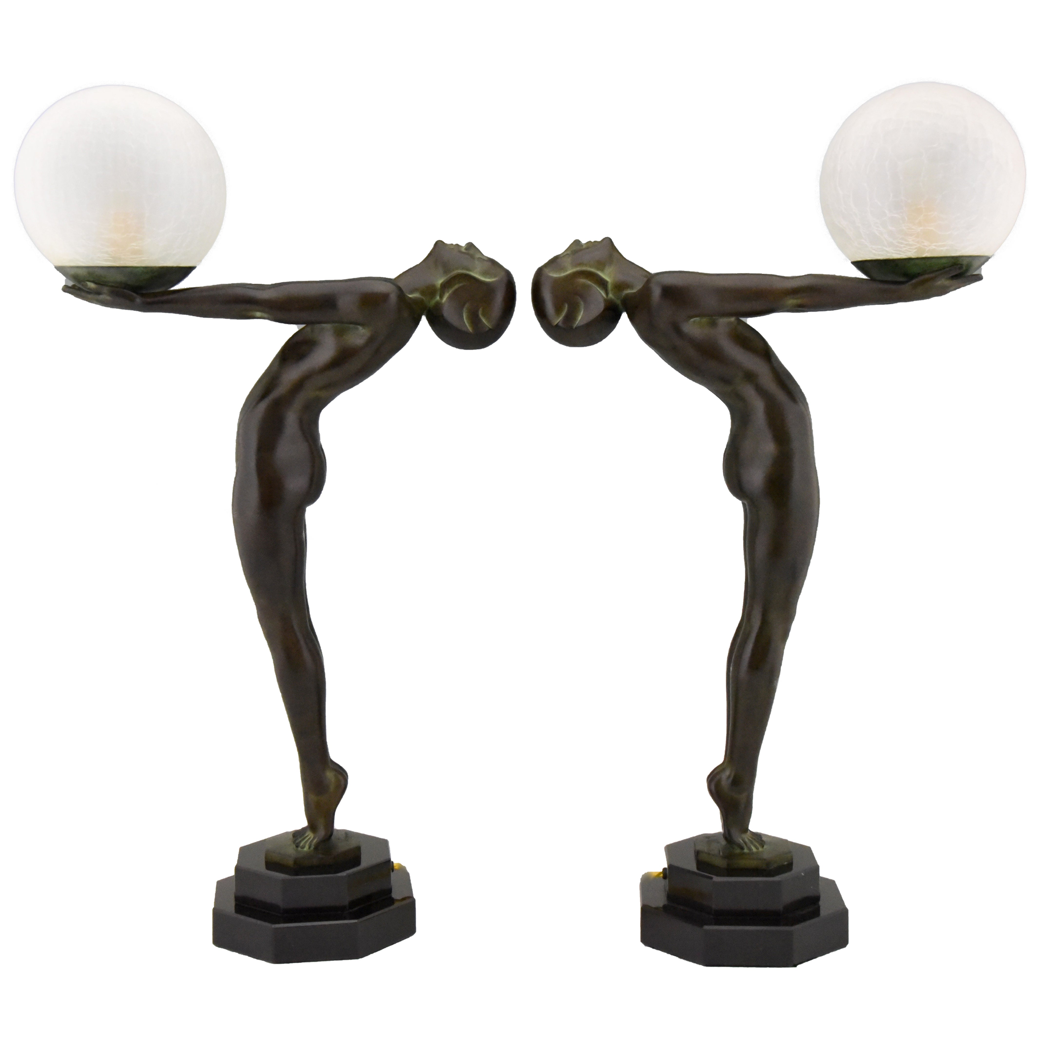 Bacchanale Art Deco Sculpture Of A Nude Scarf Dancer Janle Max Le Verrier At Stdibs