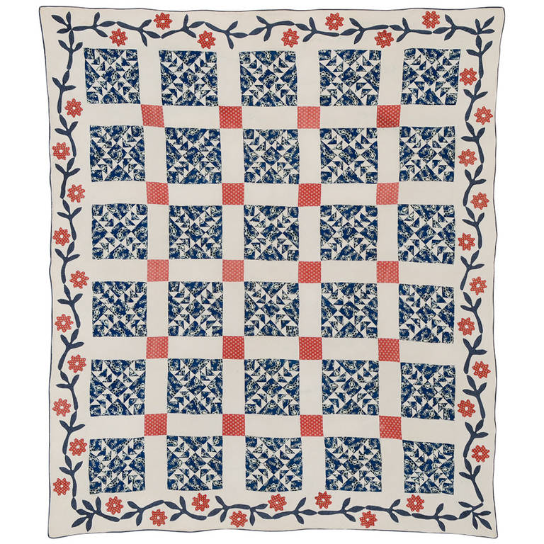 Wild Goose Chase quilt, 1850s