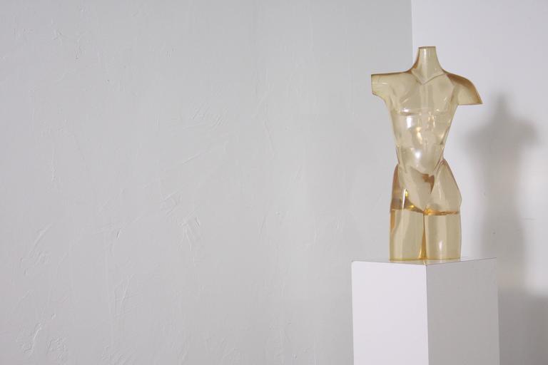 Vintage Lucite Or Acrylic Torso Sculpture At Stdibs