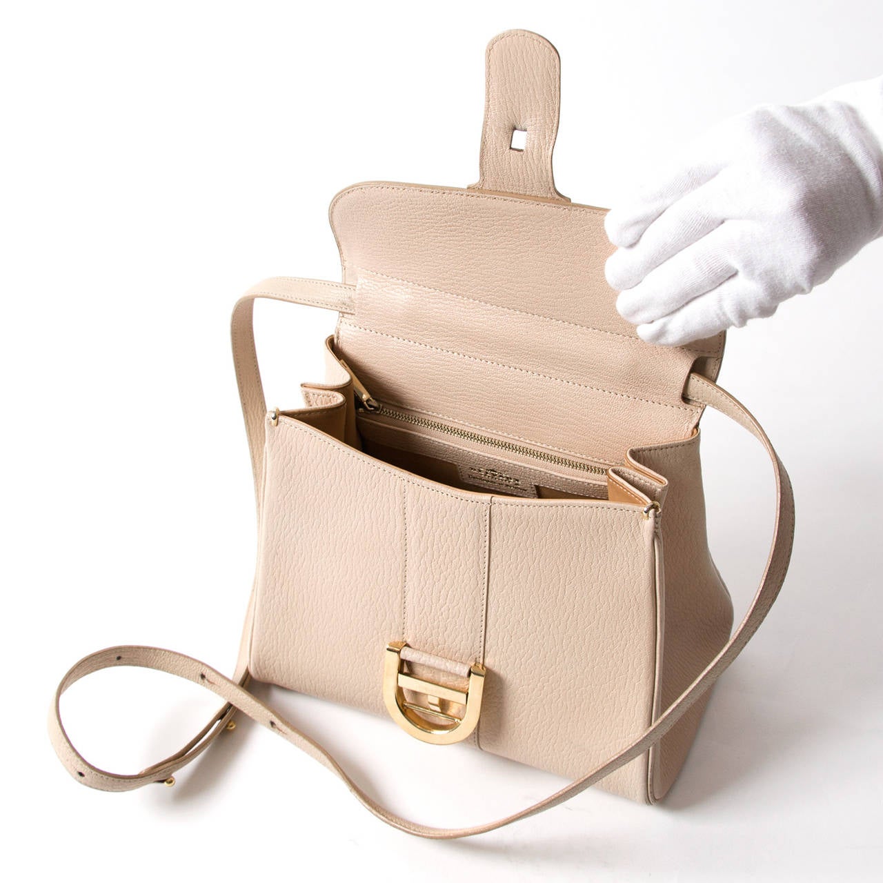 Delvaux Nude Brillant Pm Strap At Stdibs
