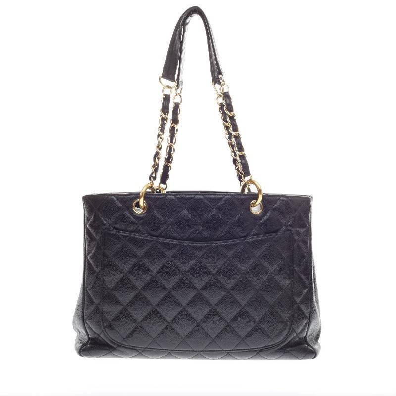 Chanel caviar grand shopping tote black new Chanel caviar grand shopping tote