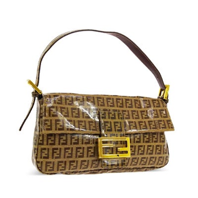 Fendi Monogram Brown PVC Flap Bag, Contemporary