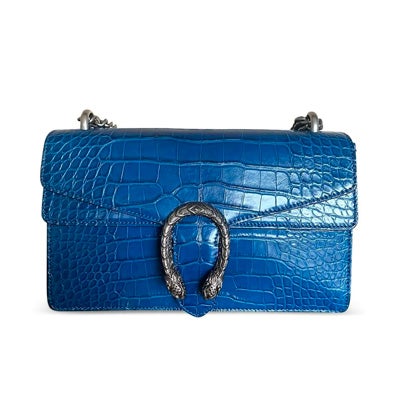 EGucci Blue Crocodile Dionysus Bag, Contemporary