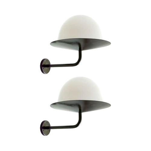 Scandinavian Pair of Dome-Shaped Sconces, 1930s