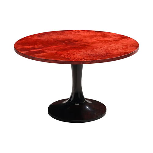 Aldo Tura Goatskin Parchment Side Table, 1950s