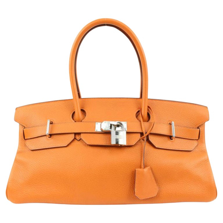 a lot of surprises Hermes Orange Clemence Birkin 30 Bag THE CLOSET