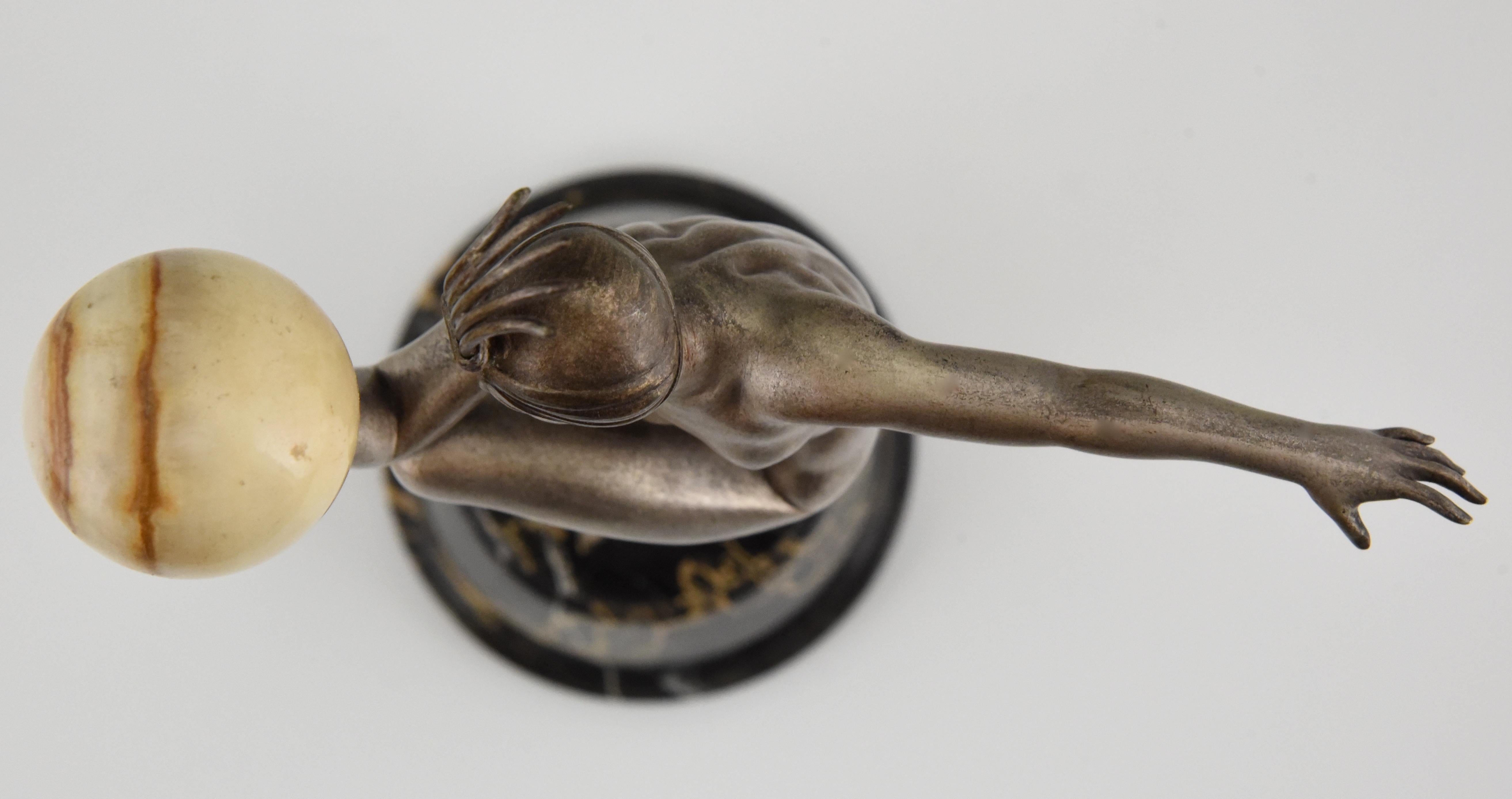 Stella Art Deco Bronze Sculpture Nude Ball Dancer Maurice Guiraud Rivi Re At Stdibs