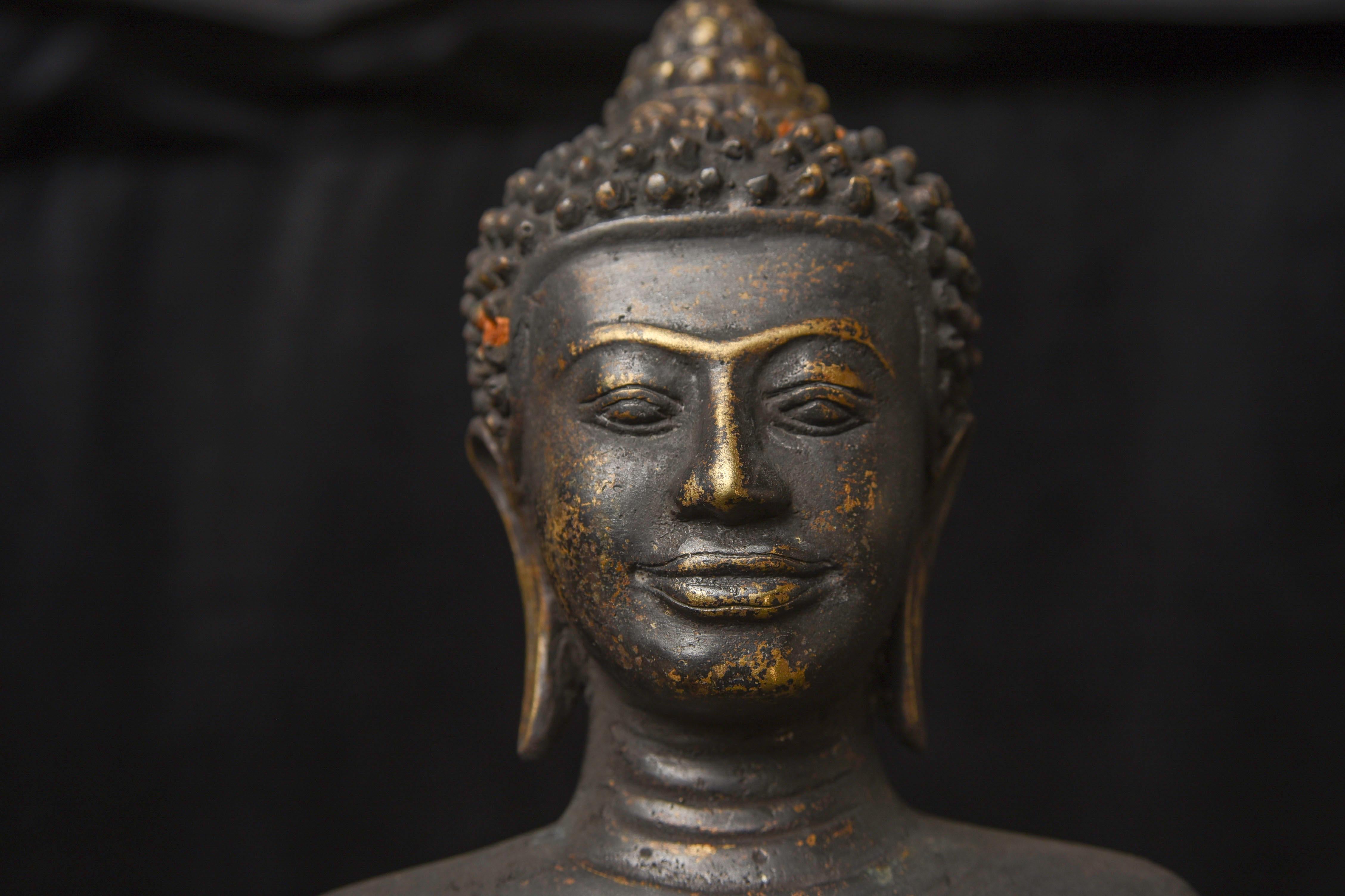  13thC. Fantastic, Southern Thai Buddha with a strong Khmer. For Sale 13