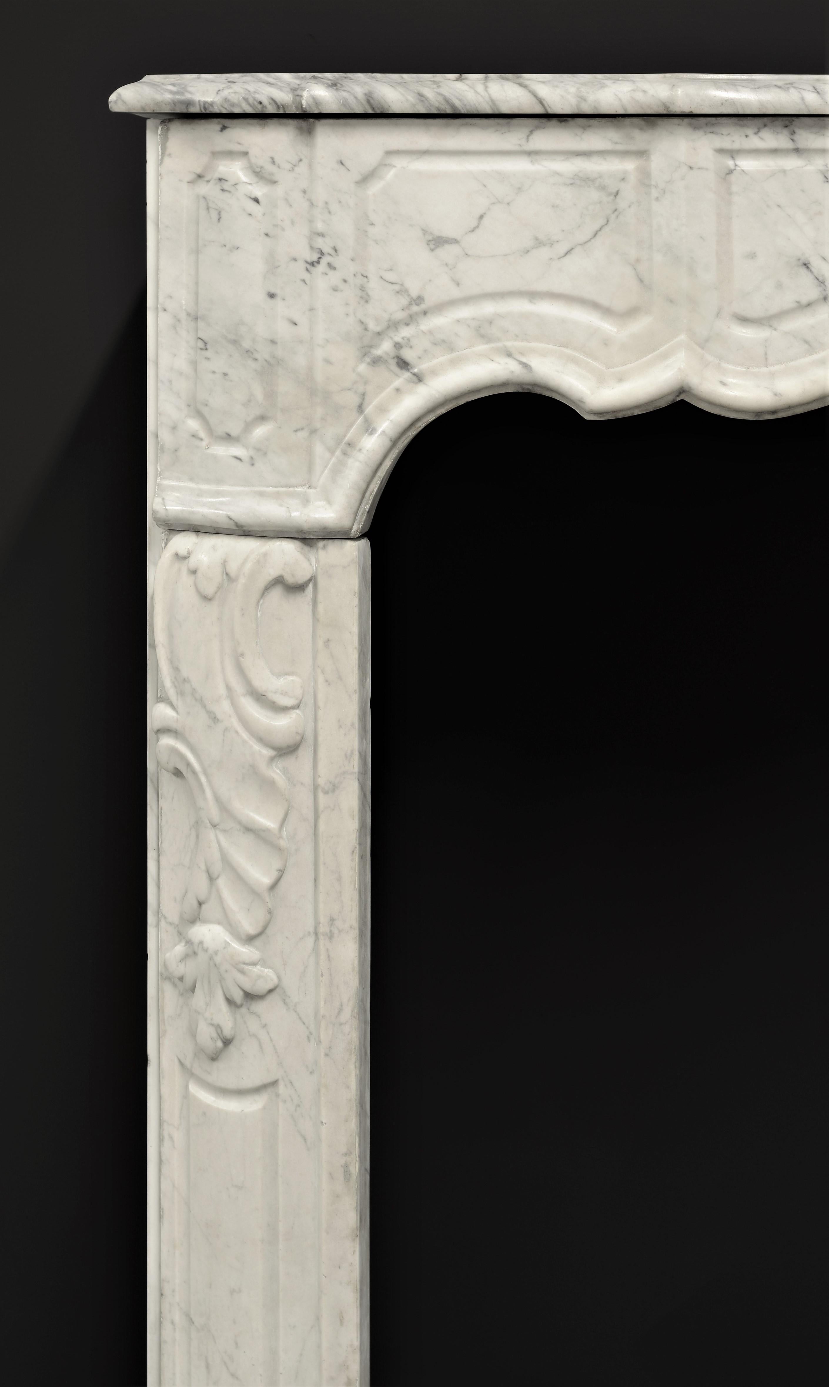 Marble 18th Century French Régence Fireplace Mantel