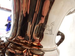 Paire de rafraîchisseurs en métal argenté 1900 dans le style de Napoléon 3