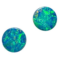 # 3 Syna Opal Flower Earrings with Diamonds for Barbara