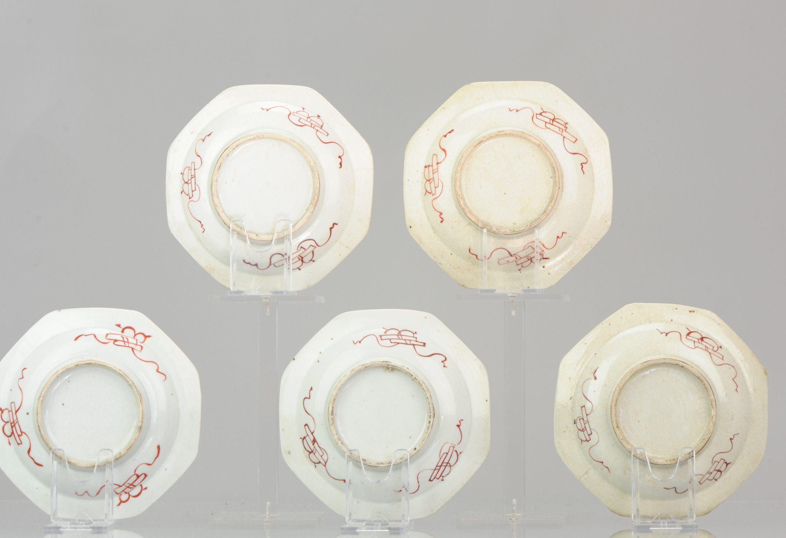 # 5 Ko-Kutani Edo Period 17th Century Japanese Porcelain Dish Arita For Sale 3