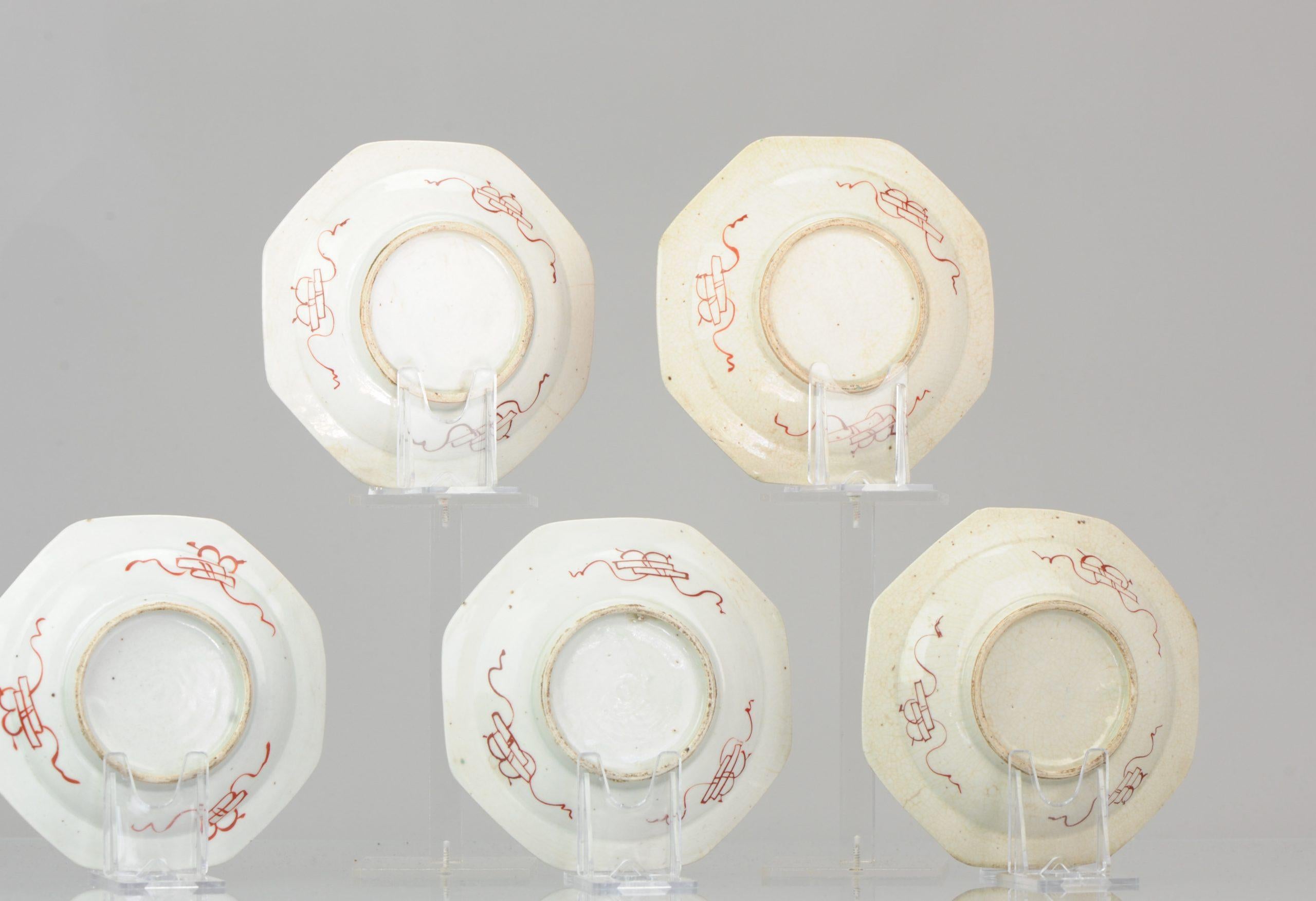 # 5 Ko-Kutani Edo Period 17th Century Japanese Porcelain Dish Arita For Sale 4