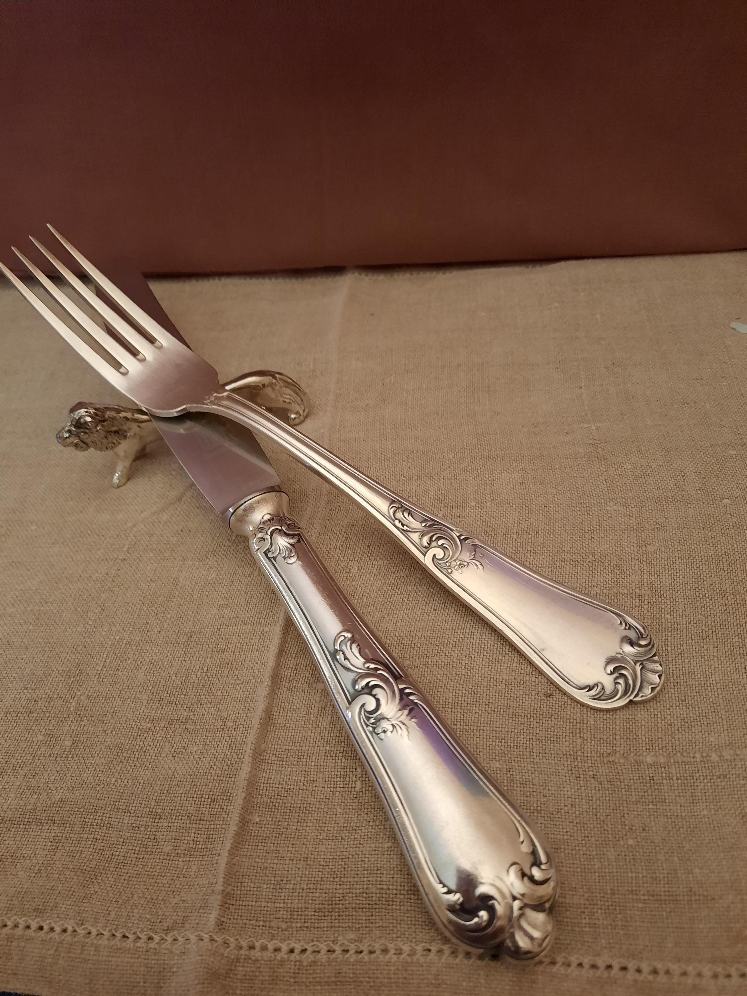 8 French Vintage Lion Silver Plated Knife or Chopstick Rests 2