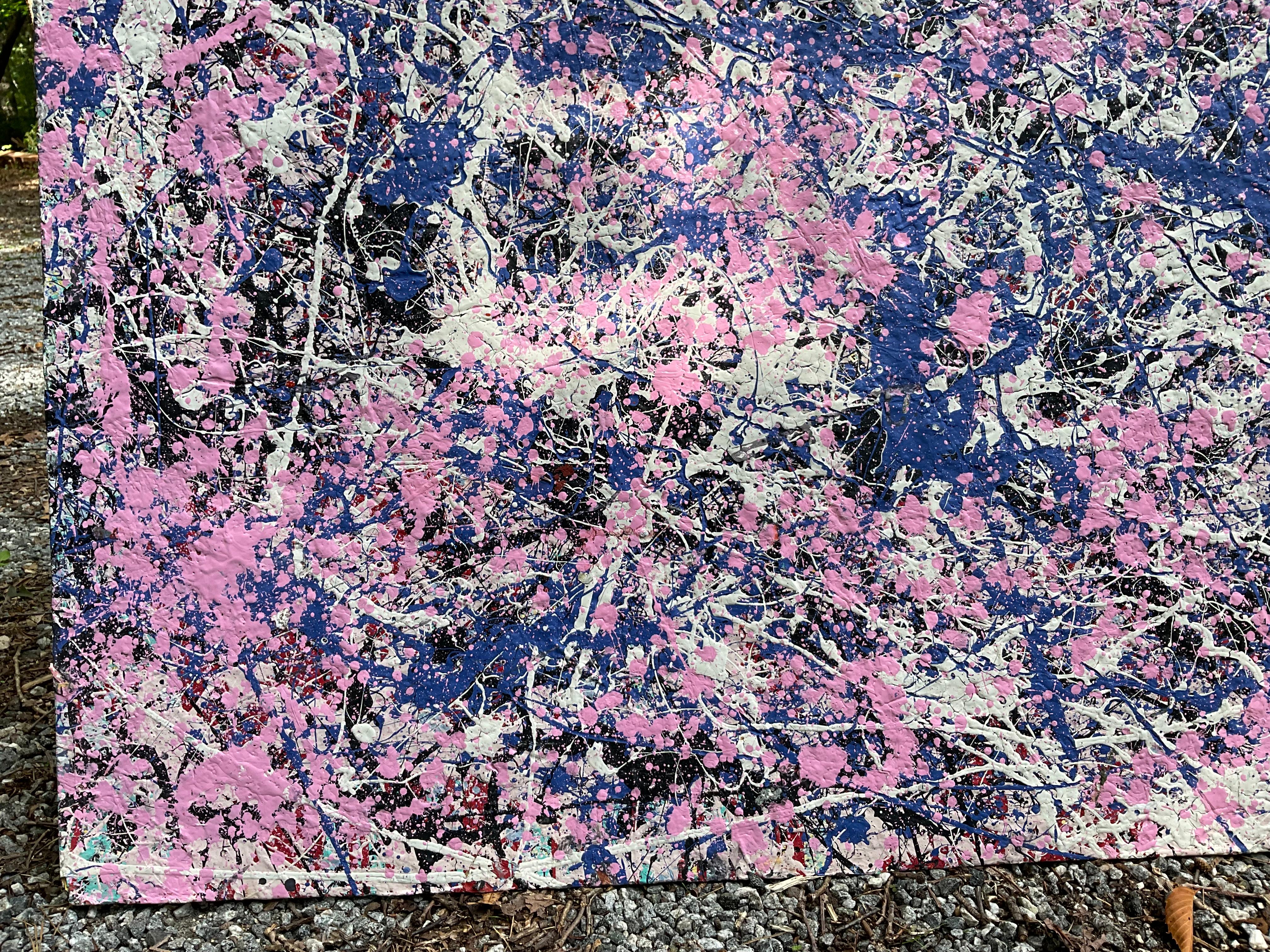 : Expresionismo Abstracto Pintura Acrílica de John Frates Artista Americano siglo XX en venta