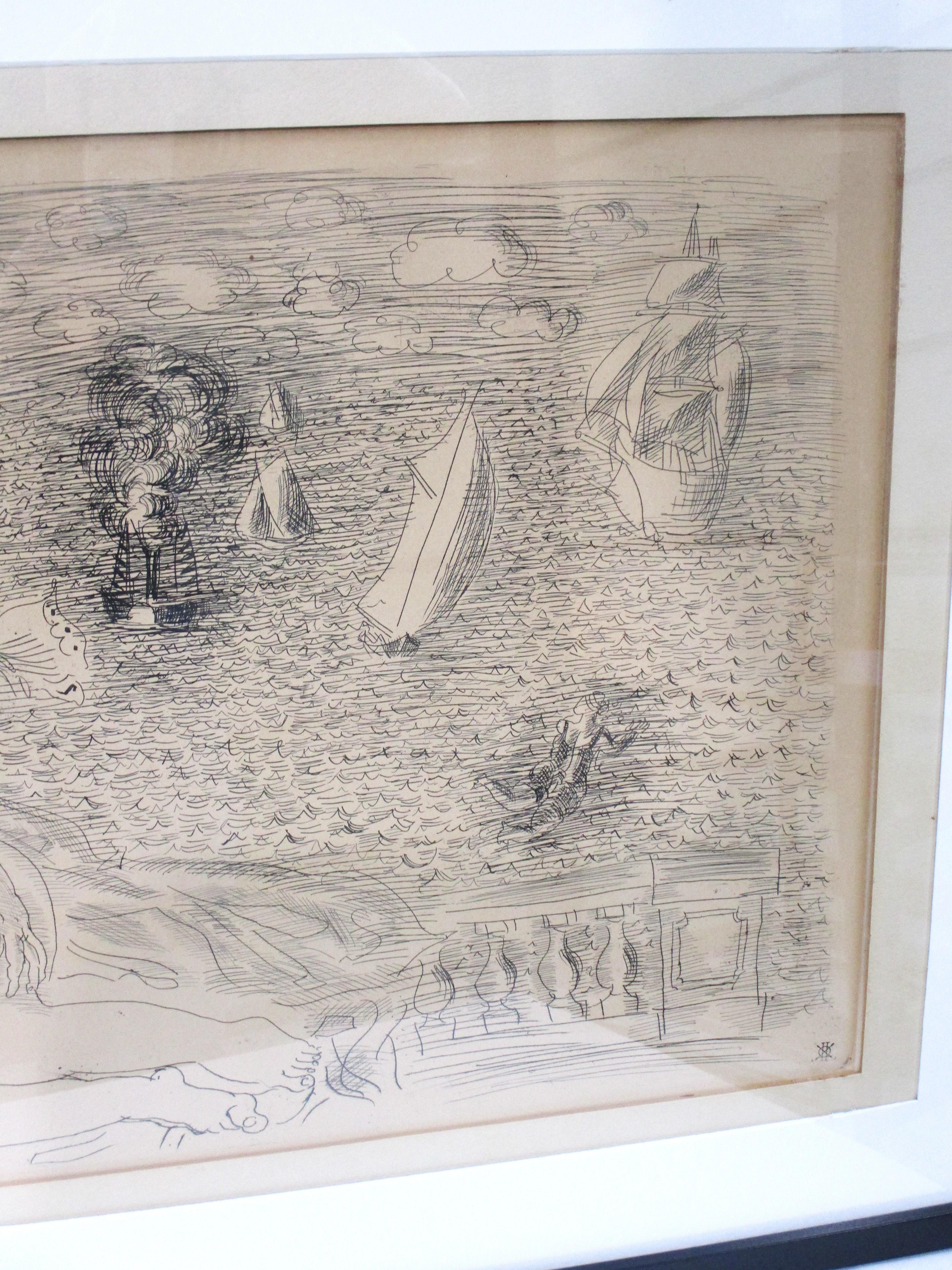 ( After ) Raoul Dufy French Etching by Chalcographie Louve DU France In Good Condition For Sale In Cincinnati, OH