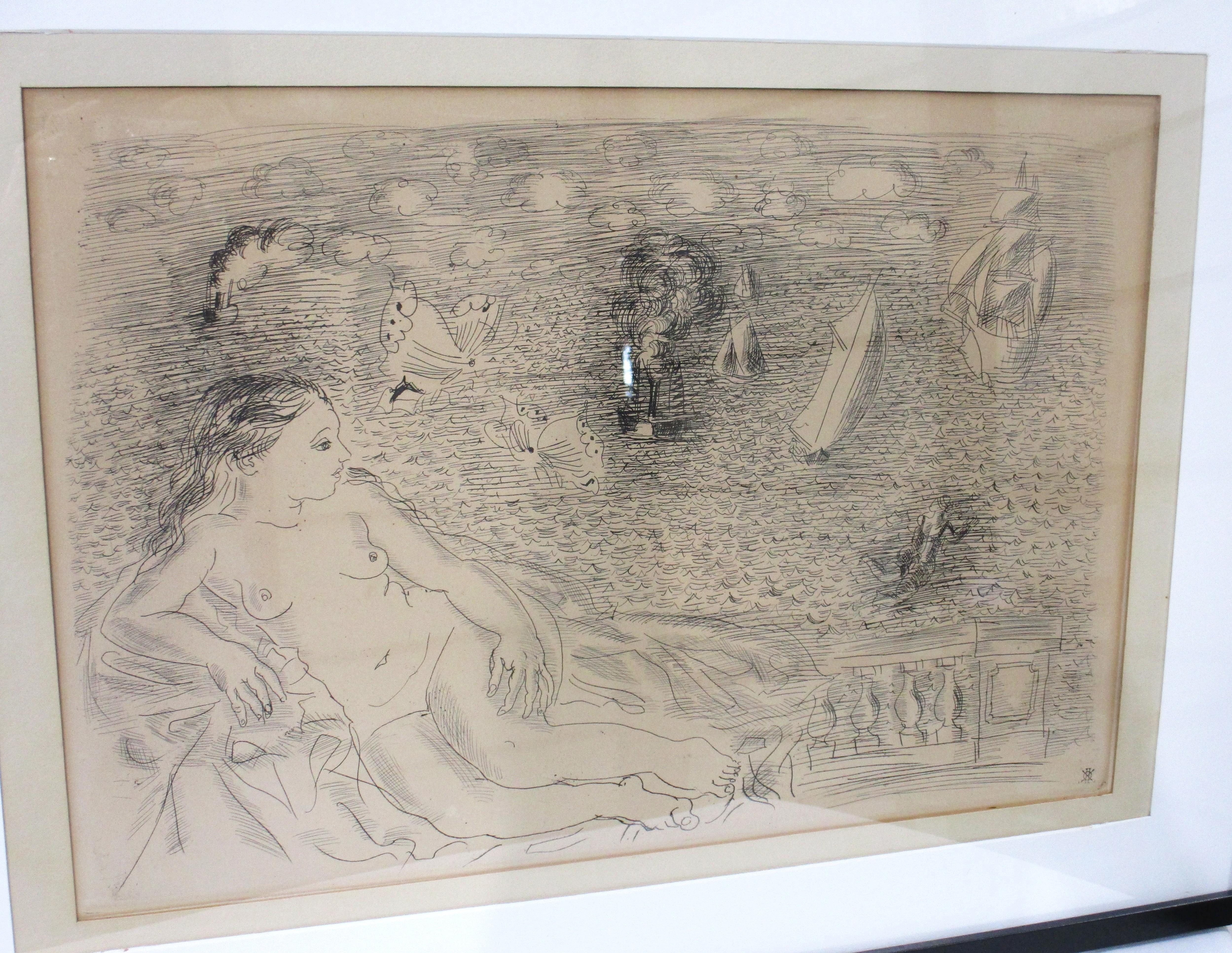 ( After ) Raoul Dufy French Etching by Chalcographie Louve DU France For Sale 1