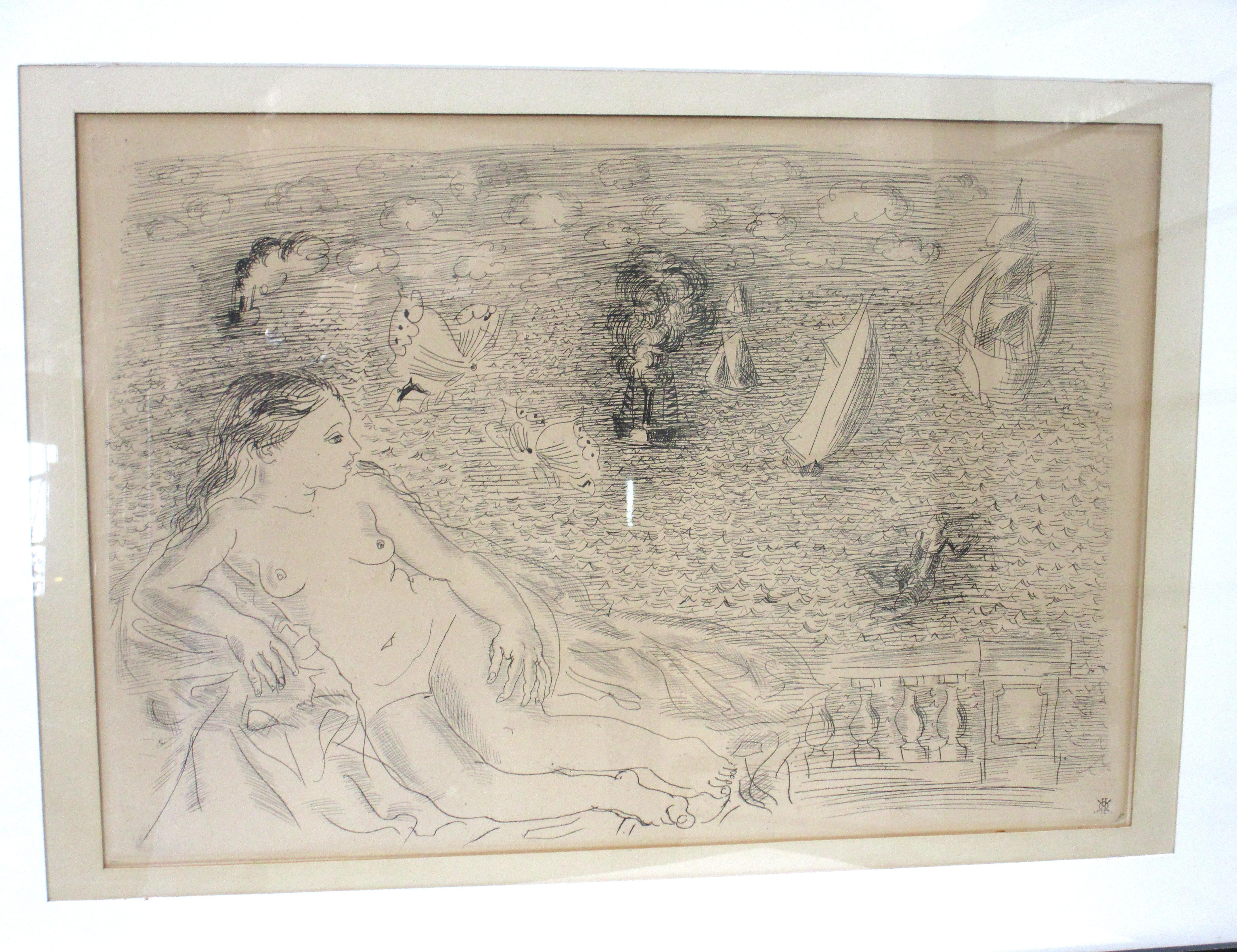 ( After ) Raoul Dufy French Etching by Chalcographie Louve DU France For Sale 3