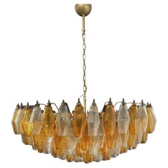Amber & Clear Murano Glass Chandelier