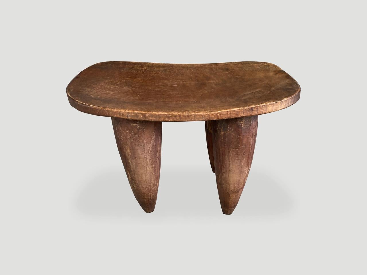 Hand-Carved Andrianna Shamaris Senufo Side Table or Stool from the Ivory Coast