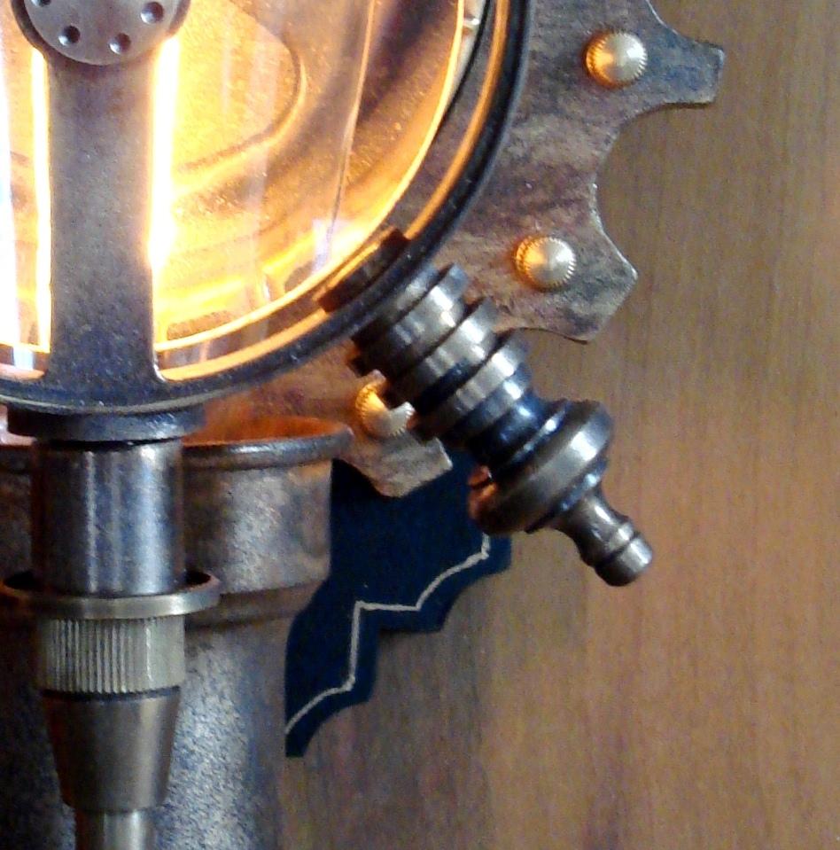 American Art Donovan / Steampunk Wall Lamp 