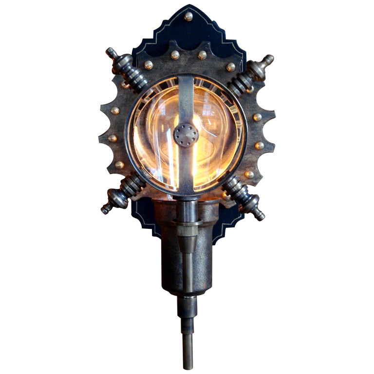 Art Donovan / Steampunk Wall Lamp "Parrish Carriage #2" 1