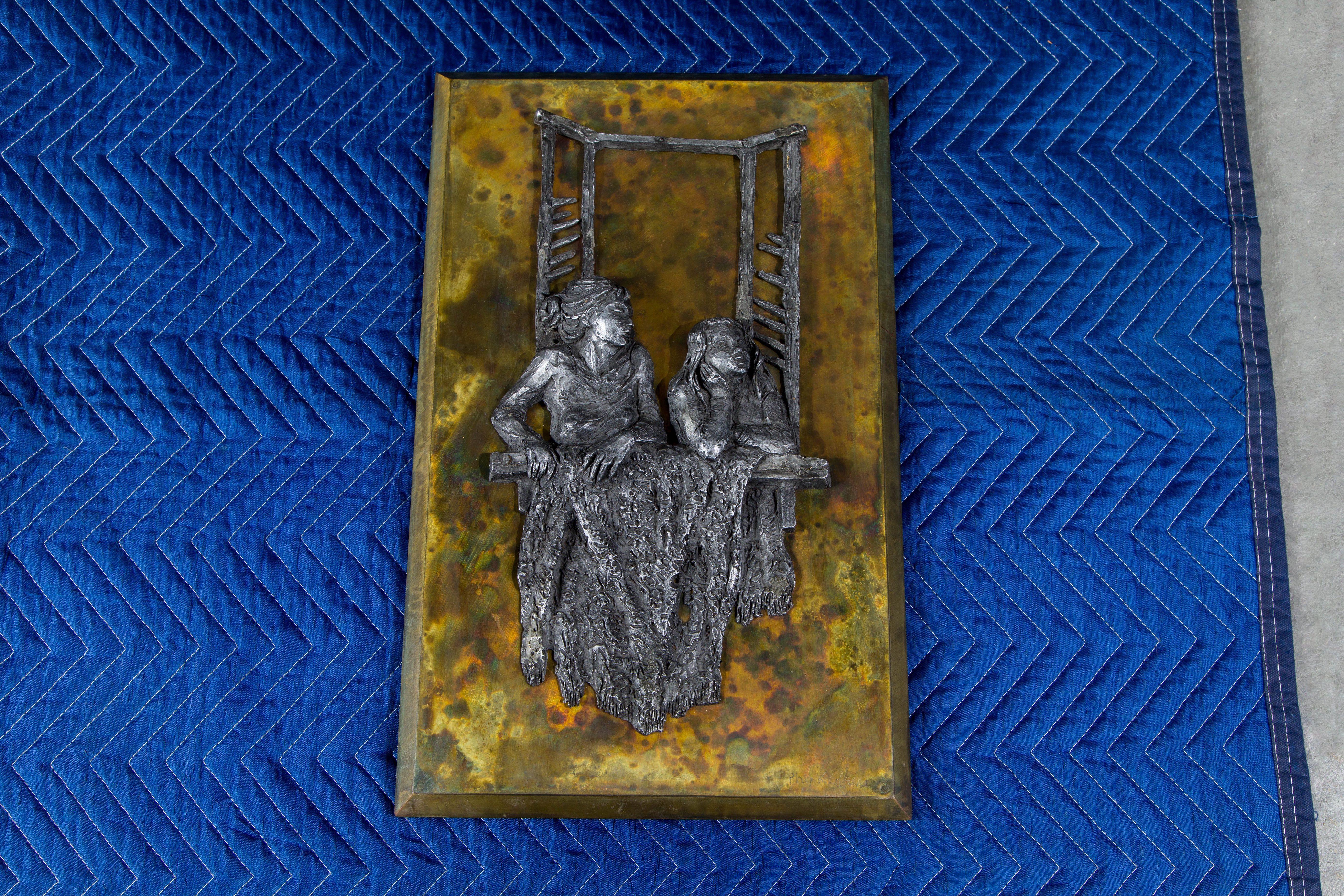 Bronze Wall Relief Fine Art by Philip & Kelvin LaVerne, 1960s Signed For Sale 3