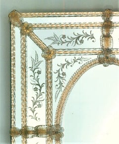 Specchio in vetro di Murano "Canova" in stile veneziano di Fratelli Tosi, Made in Italy