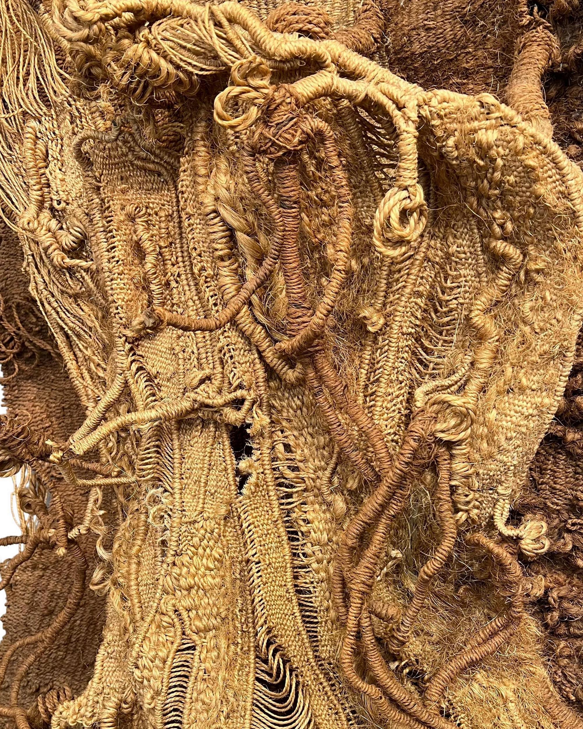 Late 20th Century « Ce que me raconte l’homme » Macramé wall sculpture, Rosemarie Koczy, 1978 For Sale