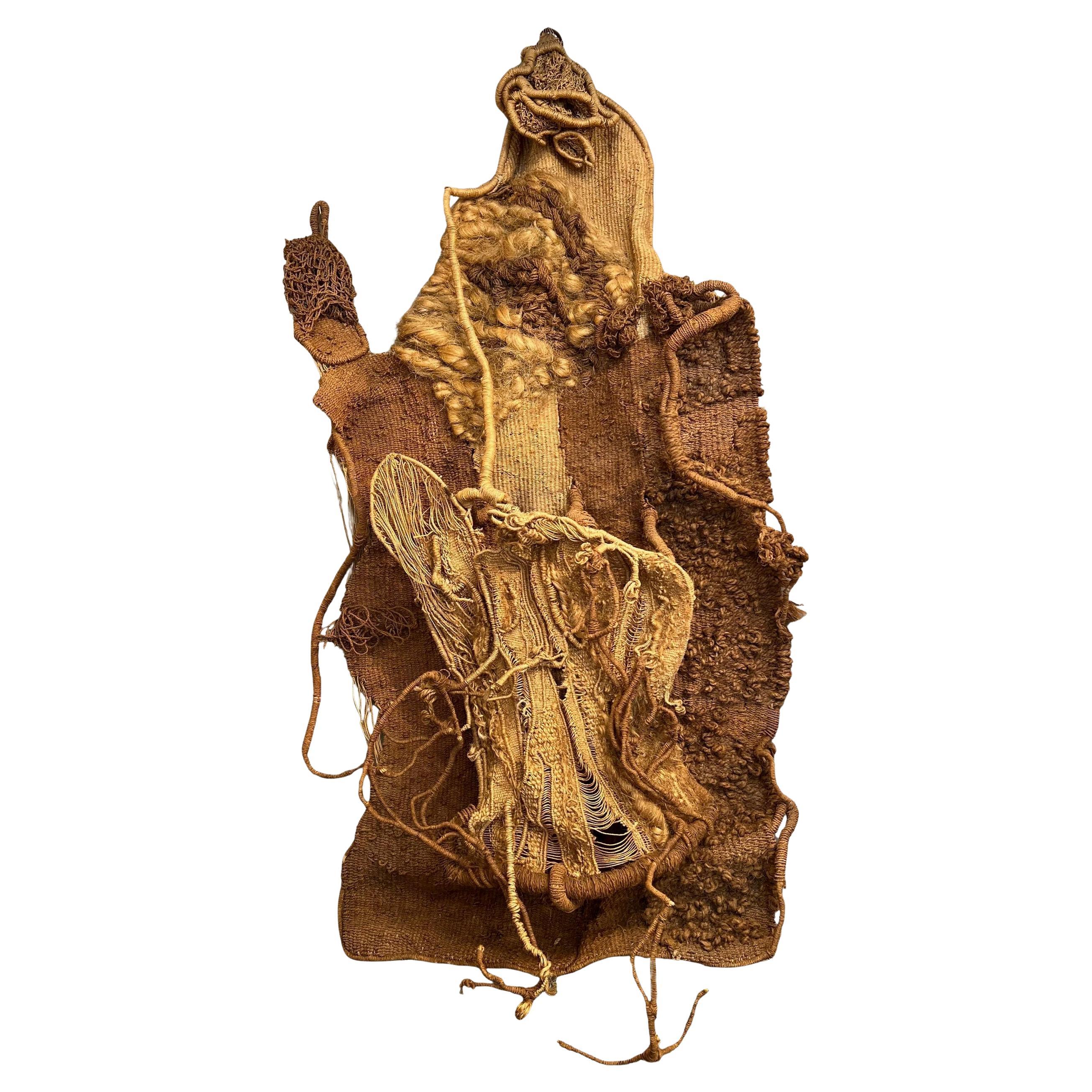 « Ce que me raconte l’homme » Macramé wall sculpture, Rosemarie Koczy, 1978 For Sale