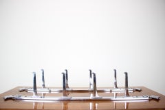 Chrome Meat Holders, 1930s, Czechoslovakia