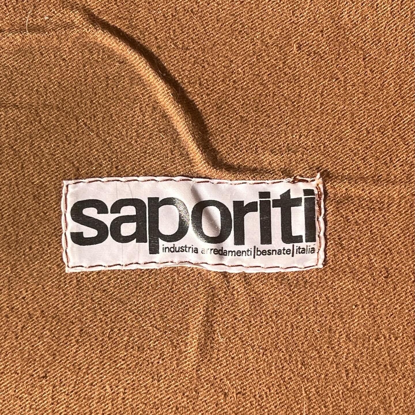 « Confidential » 3seater leather sofa by Saporiti, circa 1972 1
