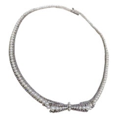 【 Crown Radiance】Twilight Tiara Aurora Baby Akoya Pearl & Diamond Necklace