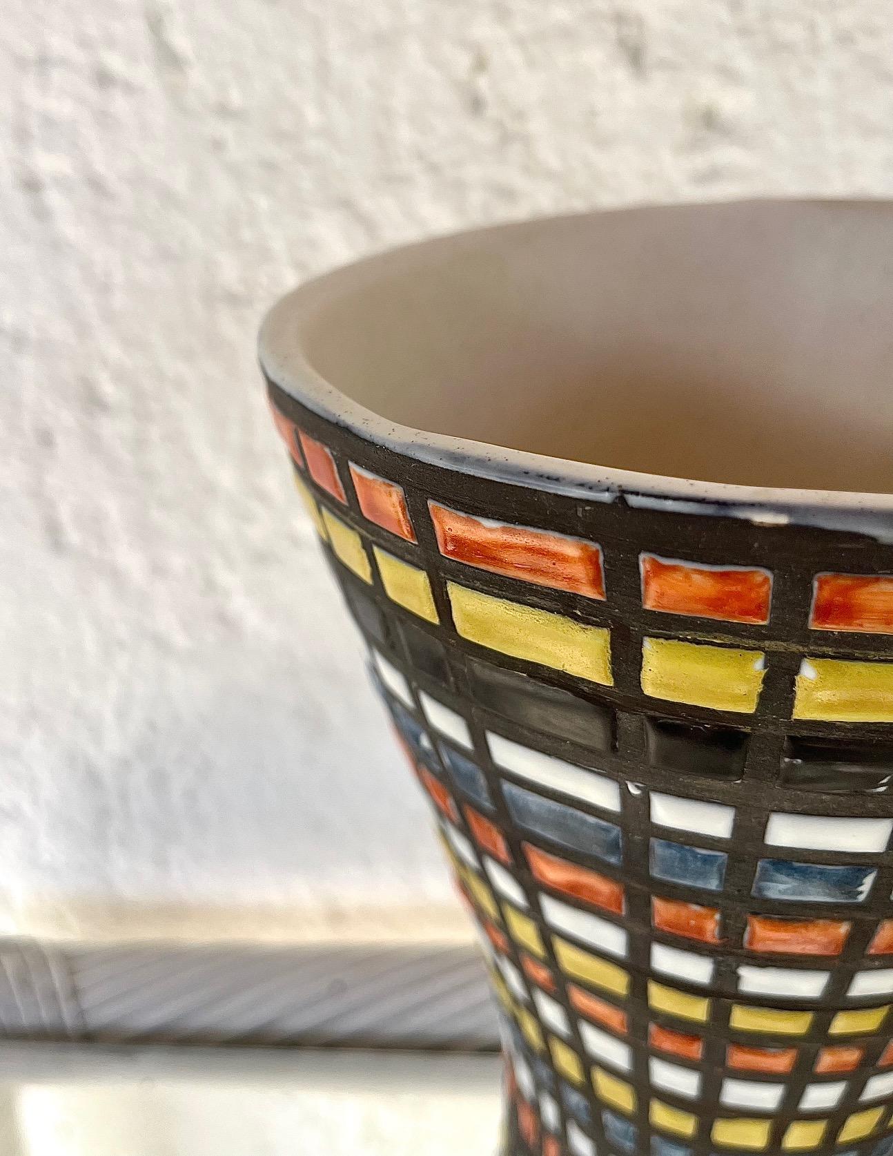 Francese Vaso in ceramica smaltata 