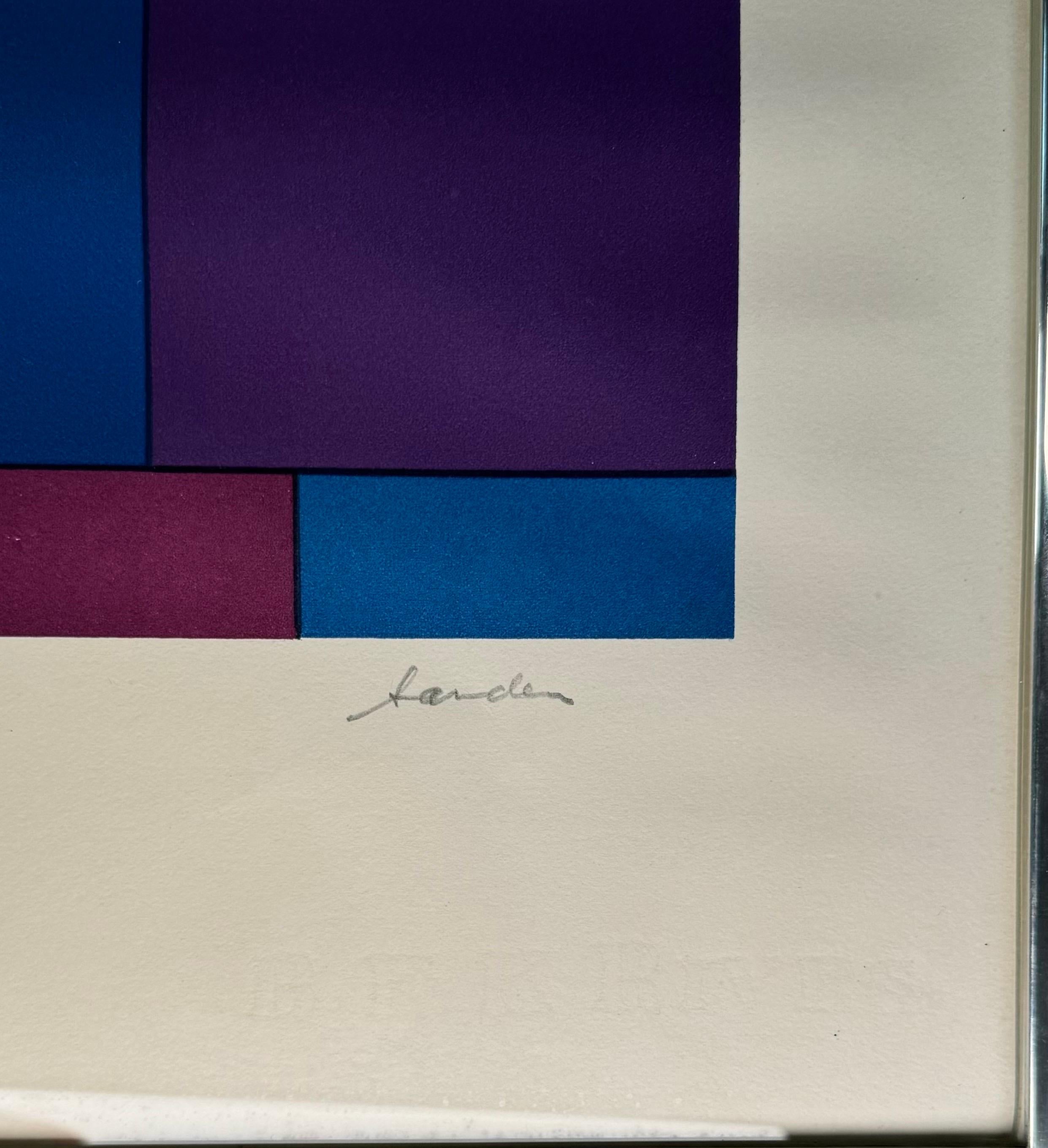 “ Dolder Blue “ by Ludwig Sander, MCM serigraph For Sale 3