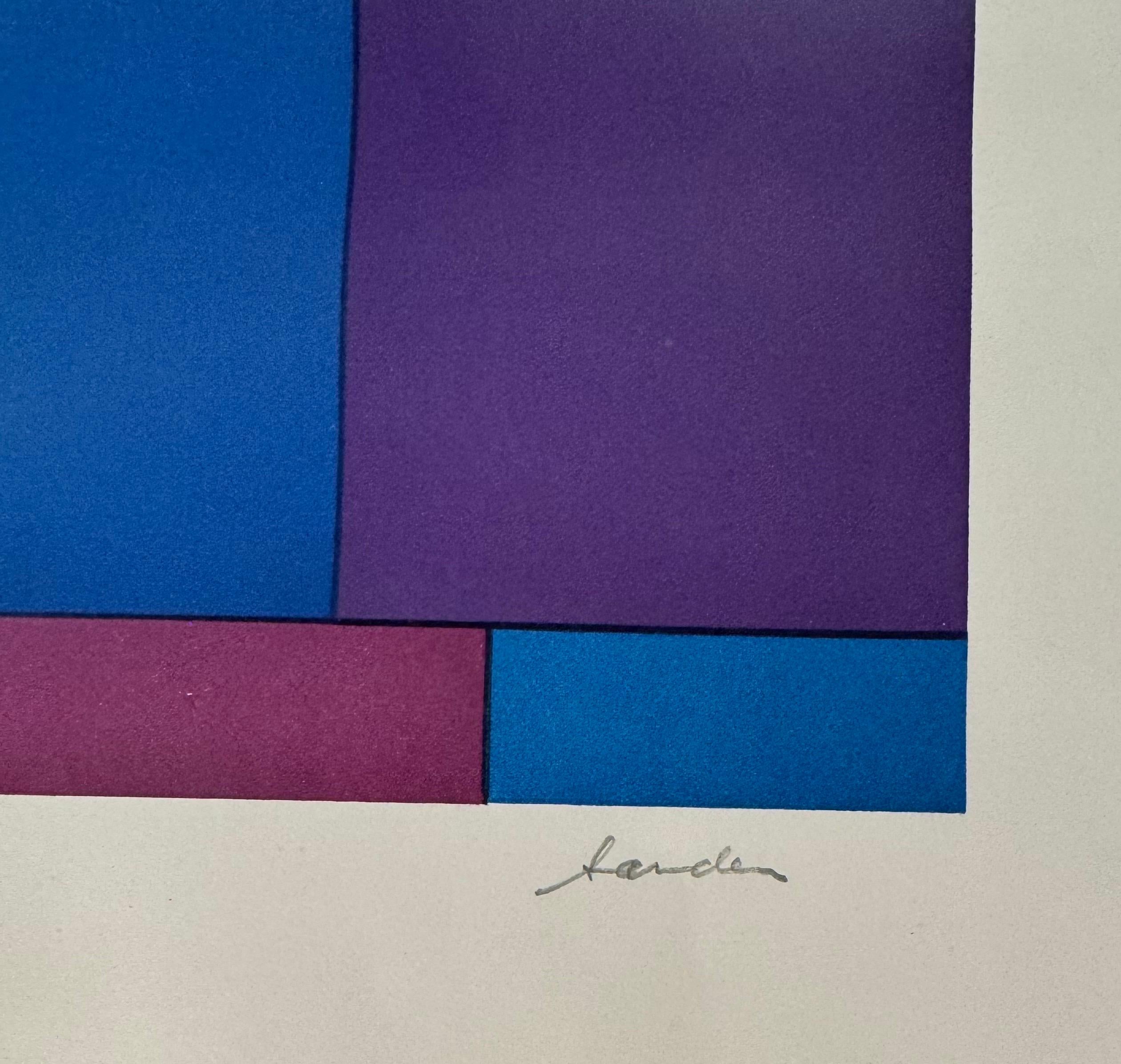“ Dolder Blue “ by Ludwig Sander, MCM serigraph For Sale 5