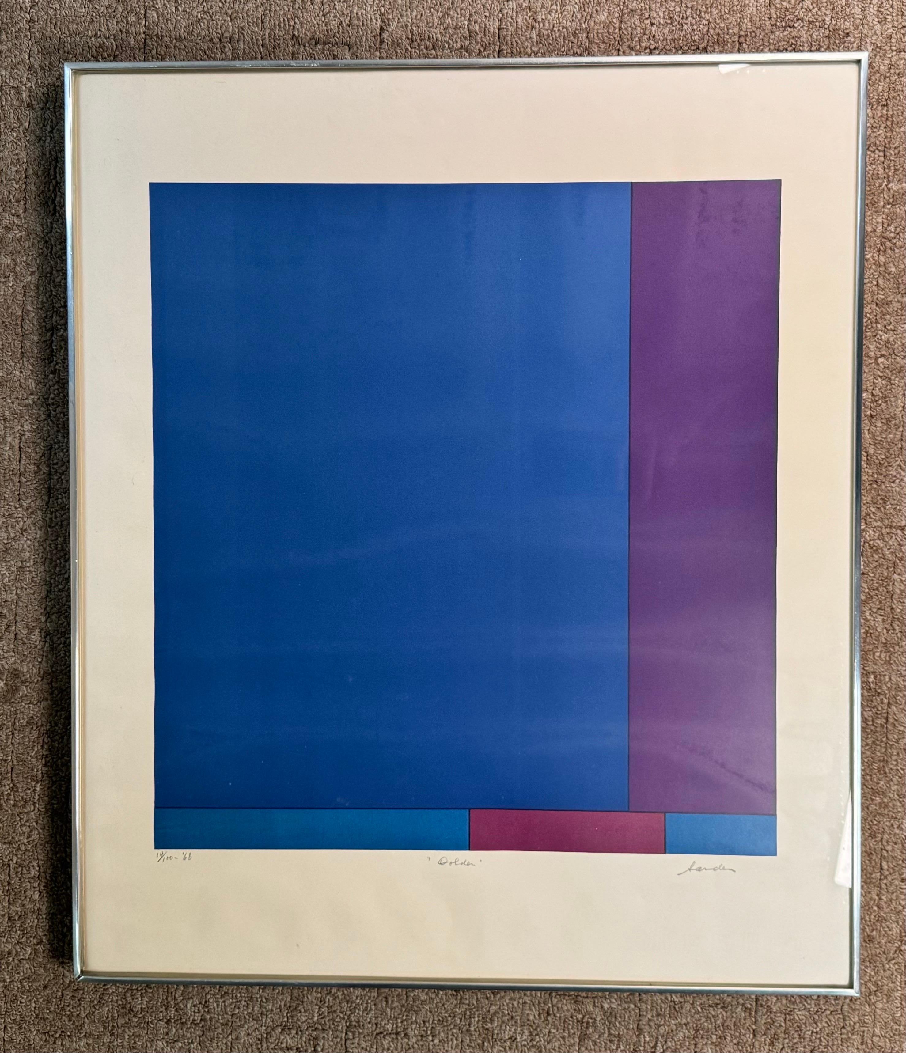Ludwig Sander “ Dolder Blue “ MCM serigraph No. 14/100 '68
Ludwig Sander (1906-1975, American)
Ludwig Sander was exposed to art at any early age, through visits to the Metropolitan Museum of Art. Having studied architecture and architectural drawing
