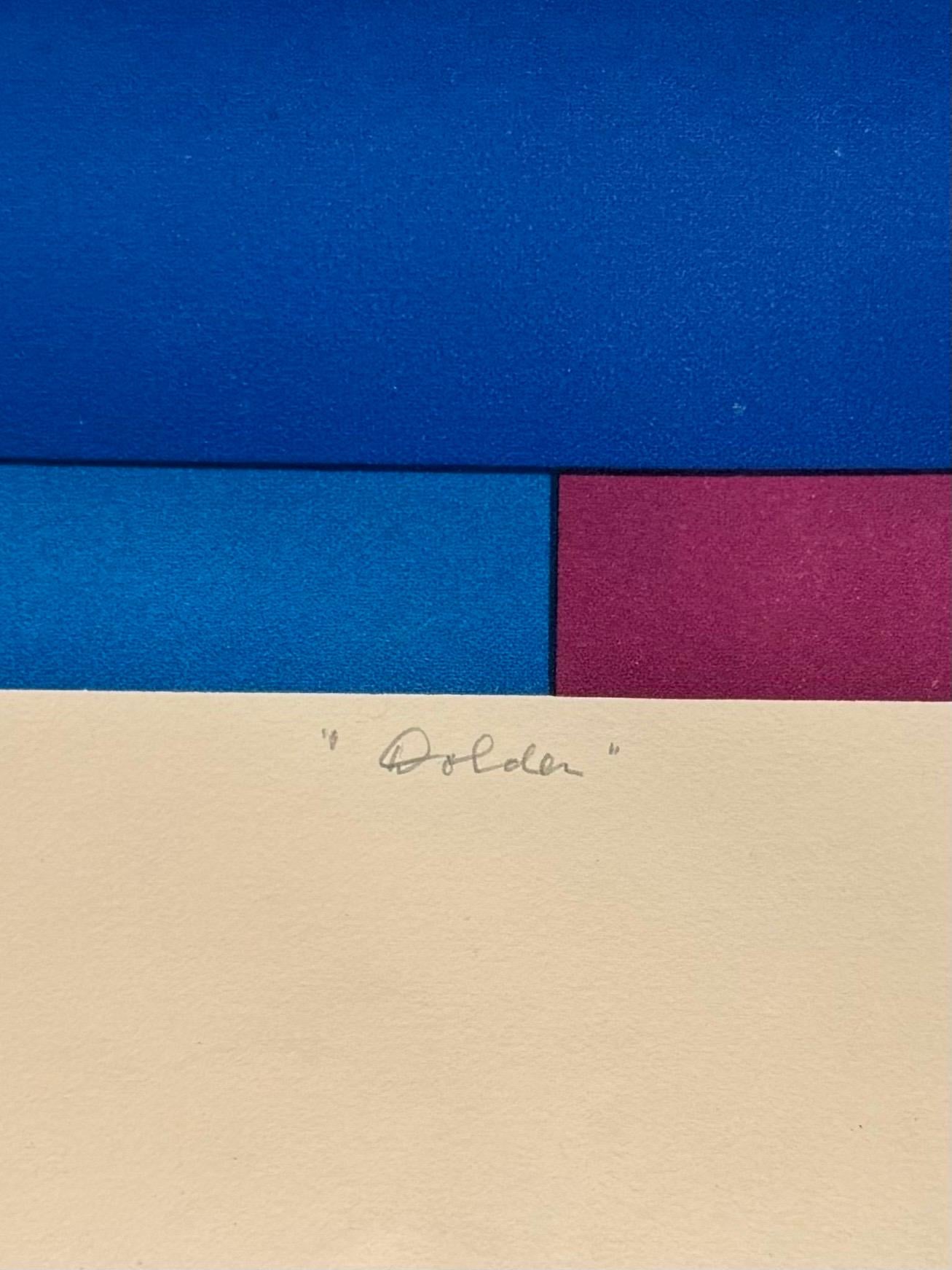 “ Dolder Blue “ by Ludwig Sander, MCM serigraph For Sale 1