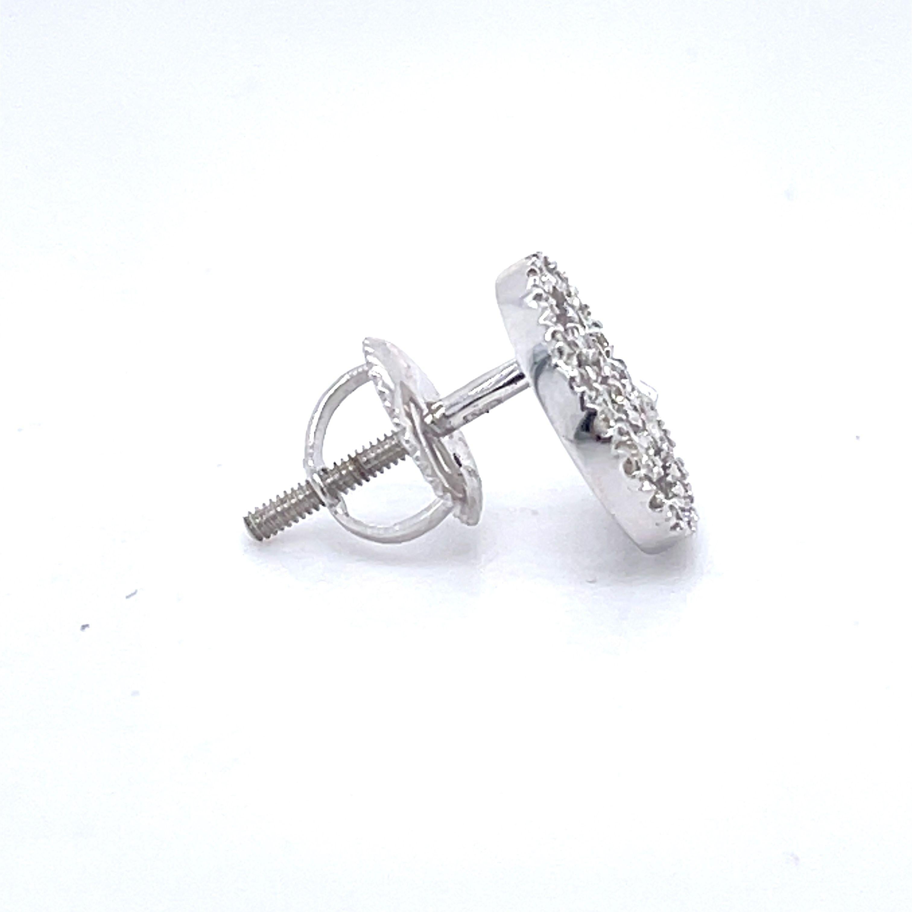 Contemporary Earrings, Black&White Diamonds, 14k White Gold, Unisex One of a Kind Earrings