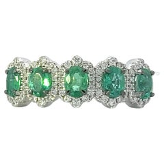 ** Exquisite Trio of Emerald & Diamond Rings - Lavish Elegance Collection**