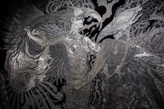 " Vuelo a la Eternidad" Reedición del Tapiz Bordado Hilos de Plata Hecho a Mano