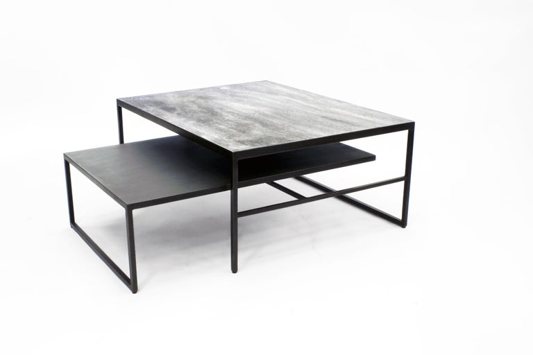 Floating Steel, Concrete Nesting Coffee Table, from Joshua Howe Design