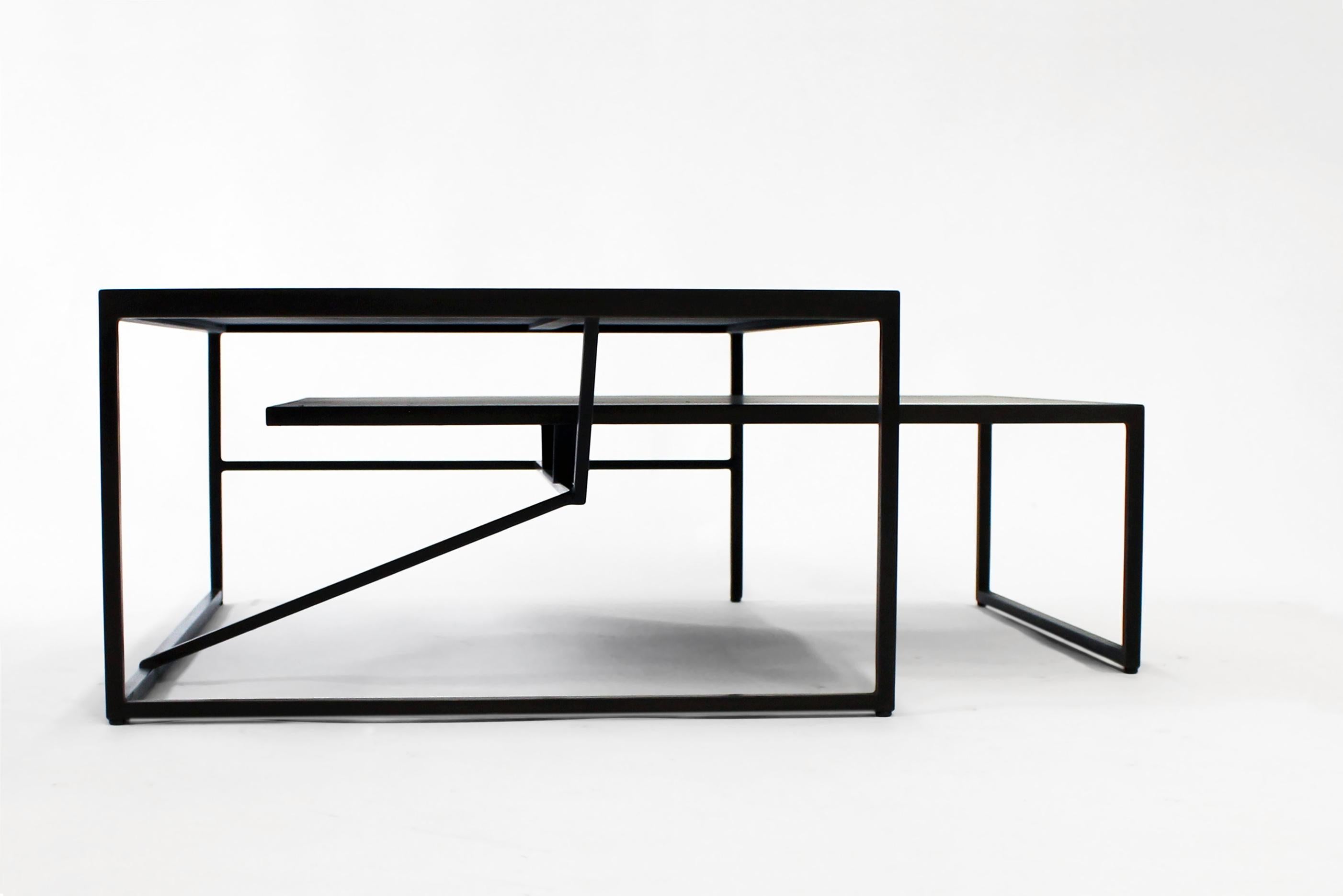 Floating Steel, Concrete Nesting Coffee Table, from Joshua Howe Design 1