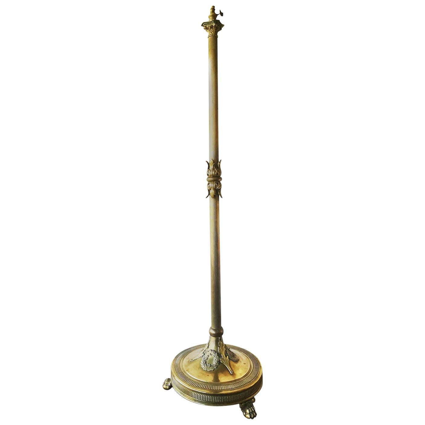 Floor Lamp in Bronze Dore Neoclassical or Empire Style, France, 20th Century
