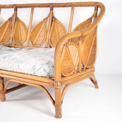 « Foliages » rattan sofa