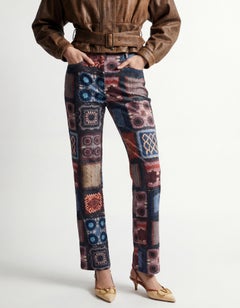 MOSCHINO JEANS Rare Crochet Patchwork Trousers 1990